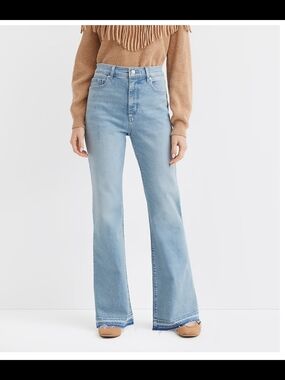 LOFT Light Blue High-Rise Flare Jeans